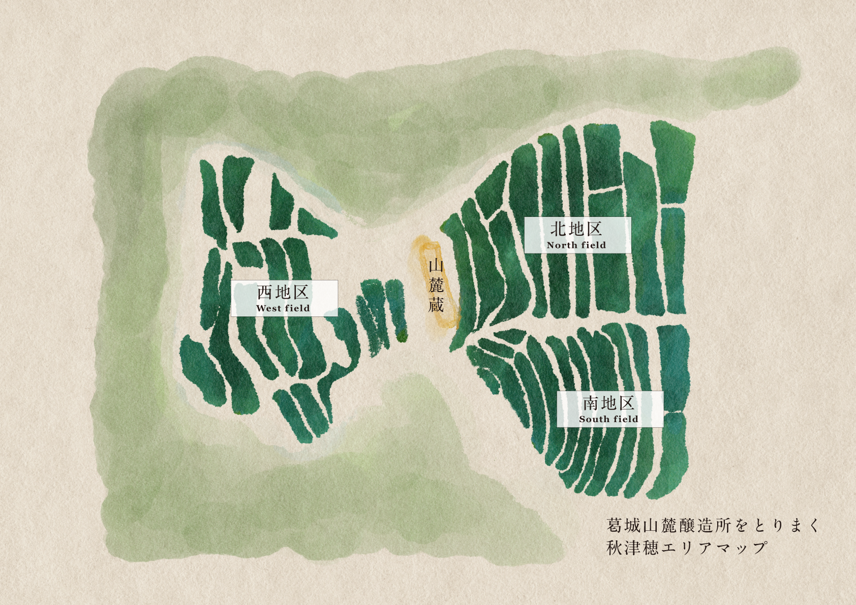 Map of Akitsuho Area surrounding the Sanroku-gura
